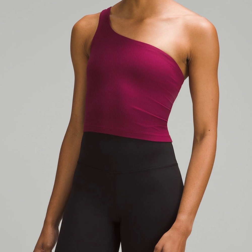 Ribbed Nulu Asymmetrical Yoga Tank Top